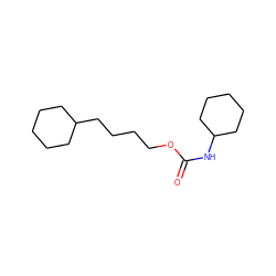 O=C(NC1CCCCC1)OCCCCC1CCCCC1 ZINC000059895179