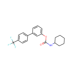 O=C(NC1CCCCC1)Oc1cccc(-c2ccc(C(F)(F)F)cc2)c1 ZINC000013583448