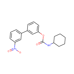 O=C(NC1CCCCC1)Oc1cccc(-c2cccc([N+](=O)[O-])c2)c1 ZINC000013583489