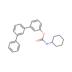 O=C(NC1CCCCC1)Oc1cccc(-c2cccc(-c3ccccc3)c2)c1 ZINC000013583479