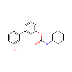 O=C(NC1CCCCC1)Oc1cccc(-c2cccc(O)c2)c1 ZINC000013583498