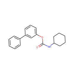 O=C(NC1CCCCC1)Oc1cccc(-c2ccccc2)c1 ZINC000003816417