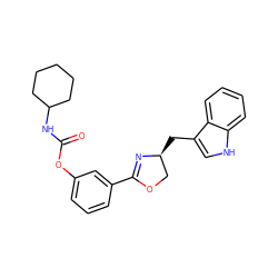 O=C(NC1CCCCC1)Oc1cccc(C2=N[C@@H](Cc3c[nH]c4ccccc34)CO2)c1 ZINC000045288006