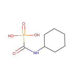 O=C(NC1CCCCC1)P(=O)(O)O ZINC000013561088