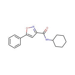 O=C(NC1CCCCC1)c1cc(-c2ccccc2)on1 ZINC000000815034