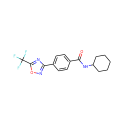 O=C(NC1CCCCC1)c1ccc(-c2noc(C(F)(F)F)n2)cc1 ZINC000142903762