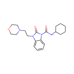 O=C(NC1CCCCC1)n1c(=O)n(CCN2CCOCC2)c2ccccc21 ZINC000040952986