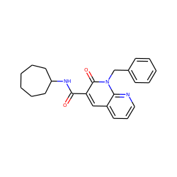 O=C(NC1CCCCCC1)c1cc2cccnc2n(Cc2ccccc2)c1=O ZINC000005304316