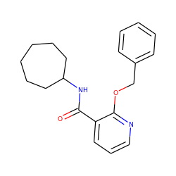 O=C(NC1CCCCCC1)c1cccnc1OCc1ccccc1 ZINC000103266704