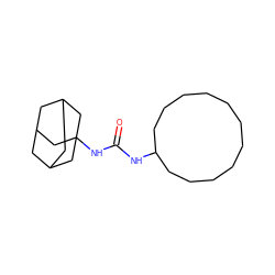 O=C(NC1CCCCCCCCCCC1)NC12CC3CC(CC(C3)C1)C2 ZINC000006295579