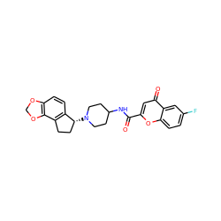 O=C(NC1CCN([C@@H]2CCc3c2ccc2c3OCO2)CC1)c1cc(=O)c2cc(F)ccc2o1 ZINC000036126700