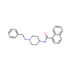 O=C(NC1CCN(CCc2ccccc2)CC1)c1cccc2ccccc12 ZINC000027938740