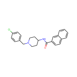 O=C(NC1CCN(Cc2ccc(Cl)cc2)CC1)c1ccc2ccccc2c1 ZINC000028821377