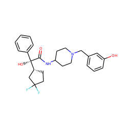 O=C(NC1CCN(Cc2cccc(O)c2)CC1)[C@](O)(c1ccccc1)[C@@H]1CCC(F)(F)C1 ZINC000013835850