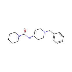 O=C(NC1CCN(Cc2ccccc2)CC1)N1CCCCC1 ZINC000028110622