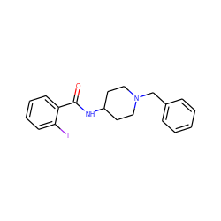 O=C(NC1CCN(Cc2ccccc2)CC1)c1ccccc1I ZINC000001642601