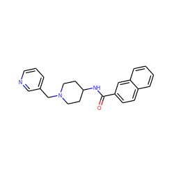 O=C(NC1CCN(Cc2cccnc2)CC1)c1ccc2ccccc2c1 ZINC000028821395