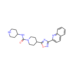 O=C(NC1CCNCC1)N1CCC(c2nc(-c3ccc4ccccc4n3)no2)CC1 ZINC000072178596