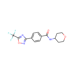 O=C(NC1CCOCC1)c1ccc(-c2noc(C(F)(F)F)n2)cc1 ZINC000097212398