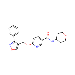 O=C(NC1CCOCC1)c1ccc(OCc2conc2-c2ccccc2)nc1 ZINC000142316237