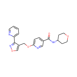 O=C(NC1CCOCC1)c1ccc(OCc2conc2-c2ccccn2)nc1 ZINC000142254081