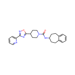 O=C(NC1CCc2ccccc2CC1)N1CCC(c2nc(-c3ccccn3)no2)CC1 ZINC000043119893