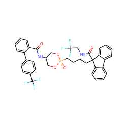 O=C(NC1COP(=O)(CCCCC2(C(=O)NCC(F)(F)F)c3ccccc3-c3ccccc32)OC1)c1ccccc1-c1ccc(C(F)(F)F)cc1 ZINC000003931856