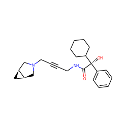 O=C(NCC#CCN1C[C@H]2C[C@H]2C1)[C@](O)(c1ccccc1)C1CCCCC1 ZINC000028521400