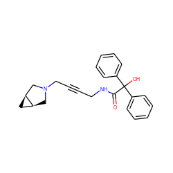 O=C(NCC#CCN1C[C@H]2C[C@H]2C1)C(O)(c1ccccc1)c1ccccc1 ZINC000028522085