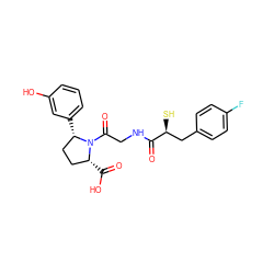 O=C(NCC(=O)N1[C@H](C(=O)O)CC[C@@H]1c1cccc(O)c1)[C@@H](S)Cc1ccc(F)cc1 ZINC000013756778