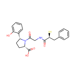 O=C(NCC(=O)N1[C@H](C(=O)O)CC[C@@H]1c1ccccc1O)[C@@H](S)Cc1ccccc1 ZINC000013756712