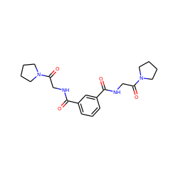 O=C(NCC(=O)N1CCCC1)c1cccc(C(=O)NCC(=O)N2CCCC2)c1 ZINC000013528039