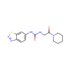 O=C(NCC(=O)N1CCCCC1)Nc1ccc2nnsc2c1 ZINC000095581007