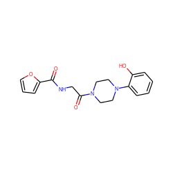 O=C(NCC(=O)N1CCN(c2ccccc2O)CC1)c1ccco1 ZINC000015940553