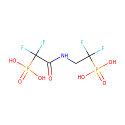 O=C(NCC(F)(F)P(=O)(O)O)C(F)(F)P(=O)(O)O ZINC000013556035