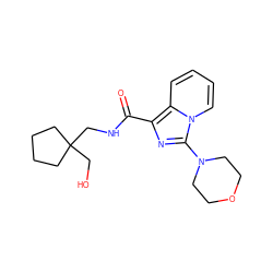 O=C(NCC1(CO)CCCC1)c1nc(N2CCOCC2)n2ccccc12 ZINC000071317418