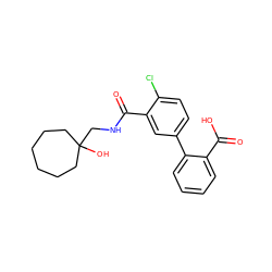 O=C(NCC1(O)CCCCCC1)c1cc(-c2ccccc2C(=O)O)ccc1Cl ZINC000043023968