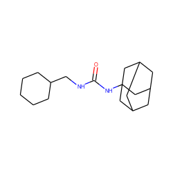 O=C(NCC1CCCCC1)NC12CC3CC(CC(C3)C1)C2 ZINC000034573660