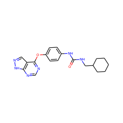 O=C(NCC1CCCCC1)Nc1ccc(Oc2ncnc3[nH]ncc23)cc1 ZINC000095587777