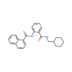 O=C(NCC1CCCCC1)c1cnccc1NC(=O)c1cccc2ccccc12 ZINC000095598261