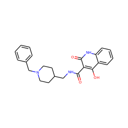 O=C(NCC1CCN(Cc2ccccc2)CC1)c1c(O)c2ccccc2[nH]c1=O ZINC000169311162