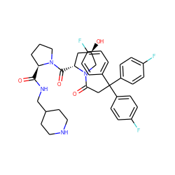 O=C(NCC1CCNCC1)[C@H]1CCCN1C(=O)[C@@H]1C[C@@H](O)CN1C(=O)CC(c1ccc(F)cc1)(c1ccc(F)cc1)c1ccc(F)cc1 ZINC000034802116