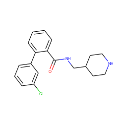 O=C(NCC1CCNCC1)c1ccccc1-c1cccc(Cl)c1 ZINC000049034799