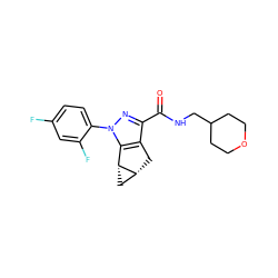 O=C(NCC1CCOCC1)c1nn(-c2ccc(F)cc2F)c2c1C[C@@H]1C[C@H]21 ZINC000215559263