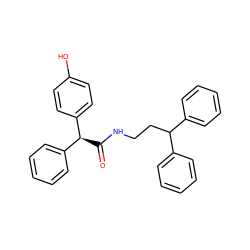 O=C(NCCC(c1ccccc1)c1ccccc1)[C@@H](c1ccccc1)c1ccc(O)cc1 ZINC000040918102