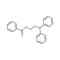 O=C(NCCC(c1ccccc1)c1ccccc1)c1ccccc1 ZINC000000995229