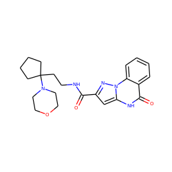 O=C(NCCC1(N2CCOCC2)CCCC1)c1cc2[nH]c(=O)c3ccccc3n2n1 ZINC000043079441