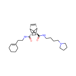 O=C(NCCC1=CCCCC1)[C@@H]1[C@@H]2C=C[C@H]([C@H]1C(=O)NCCCCN1CCCC1)C21CC1 ZINC000168513258