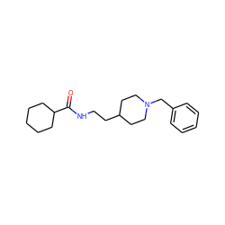 O=C(NCCC1CCN(Cc2ccccc2)CC1)C1CCCCC1 ZINC000013745767