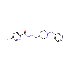 O=C(NCCC1CCN(Cc2ccccc2)CC1)c1ccc(Cl)cn1 ZINC001438123554